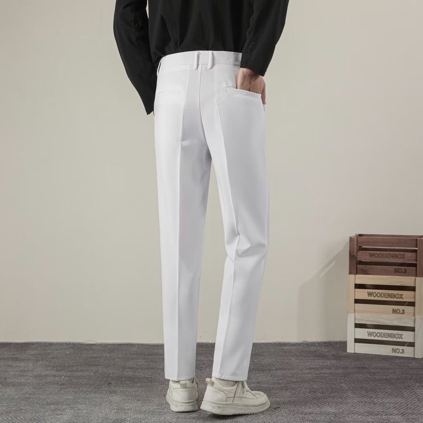 Herren Casual Anzughose Herren Straight