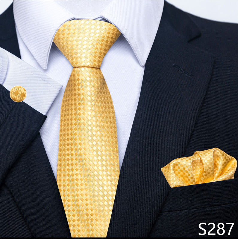 Men's Creative All-match Business Formal Wear Tie Scarf Cuff Buckle Set - ARCHSHOPE