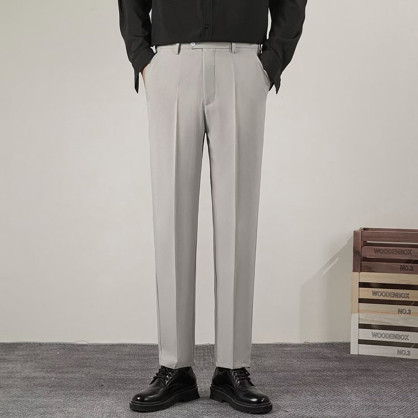 Herren Casual Anzughose Herren Straight