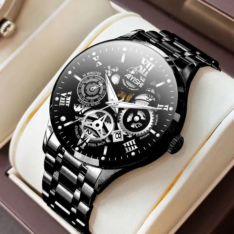 Men's Automatic Non-mechanical Men's Watch Stainless Steel Waterproof - ARCHSHOPE