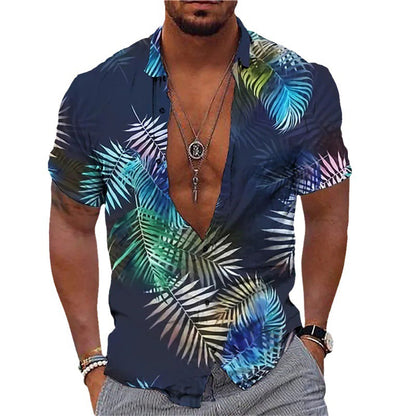 3D Personalisiertes Druck T-Shirt Sommer Lose Kurzarm Revers Shirt Lässige Streetwear Kleidung Für Männer