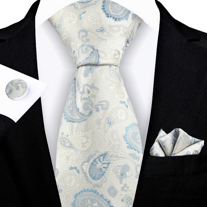 Jacquard-embroidered Cashew Flower Tie - ARCHSHOPE