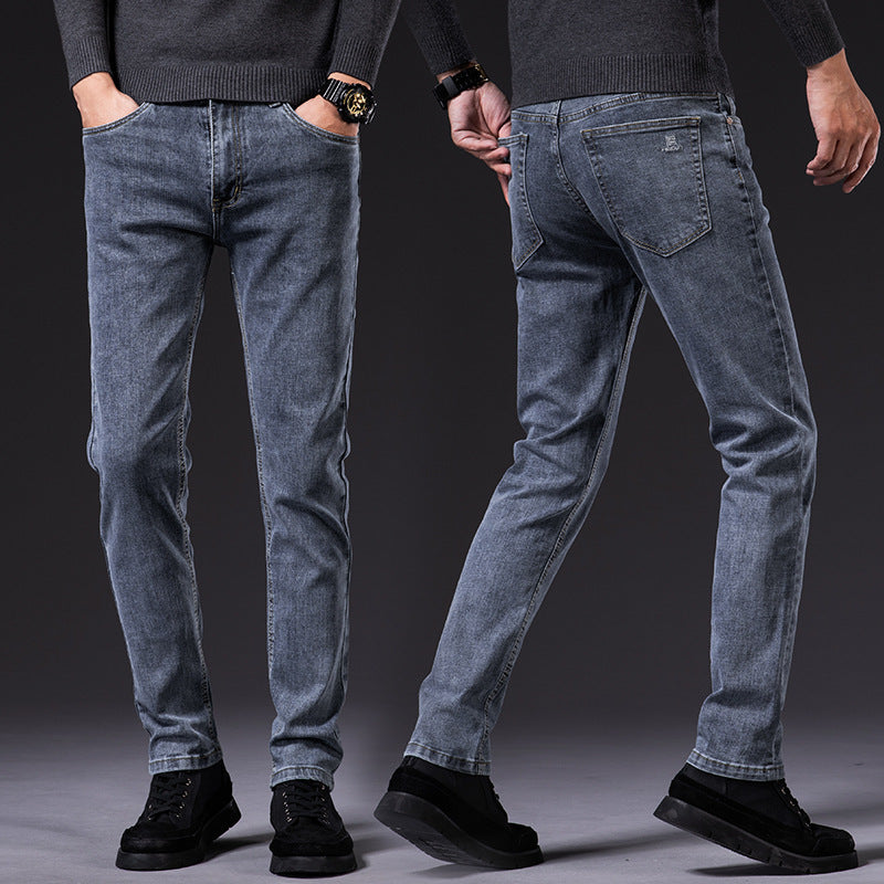 Jean slim élastique droit pour homme