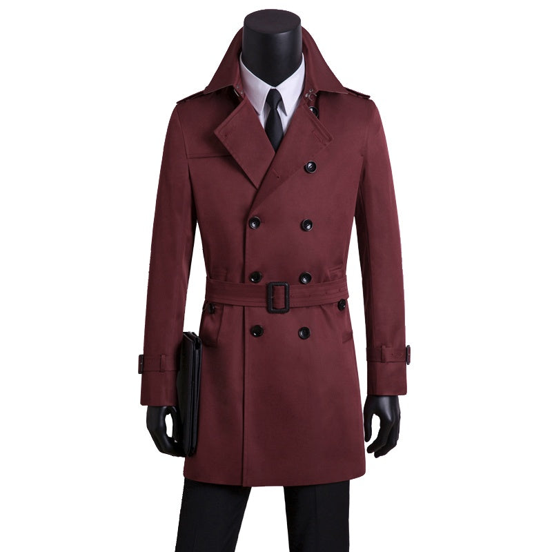 Schmaler, langer Trenchcoat für Herren