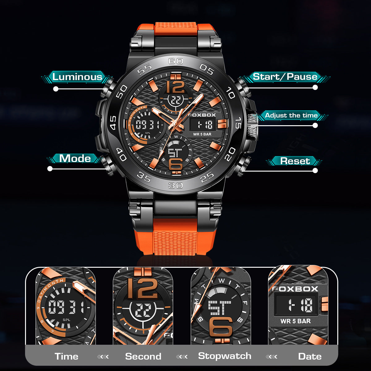 Multifunctional Stylish Sports Watch With Waterproof - ARCHSHOPE