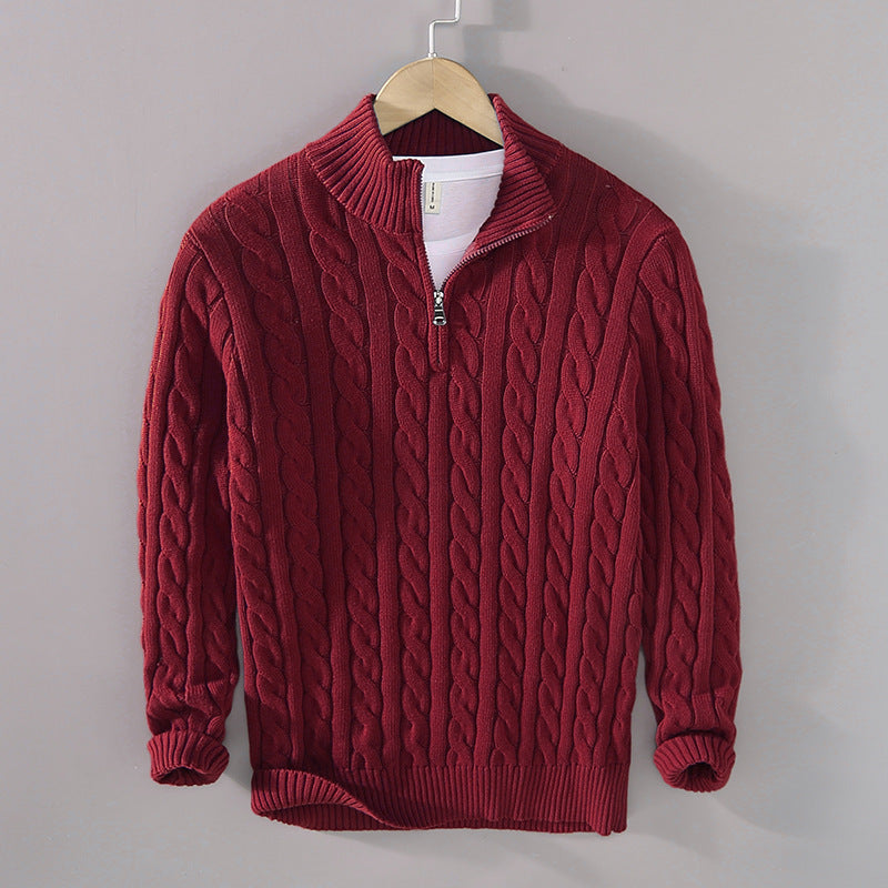 Sweater Loose Zip Pullover Knitting Sweater Coat Men - ARCHSHOPE