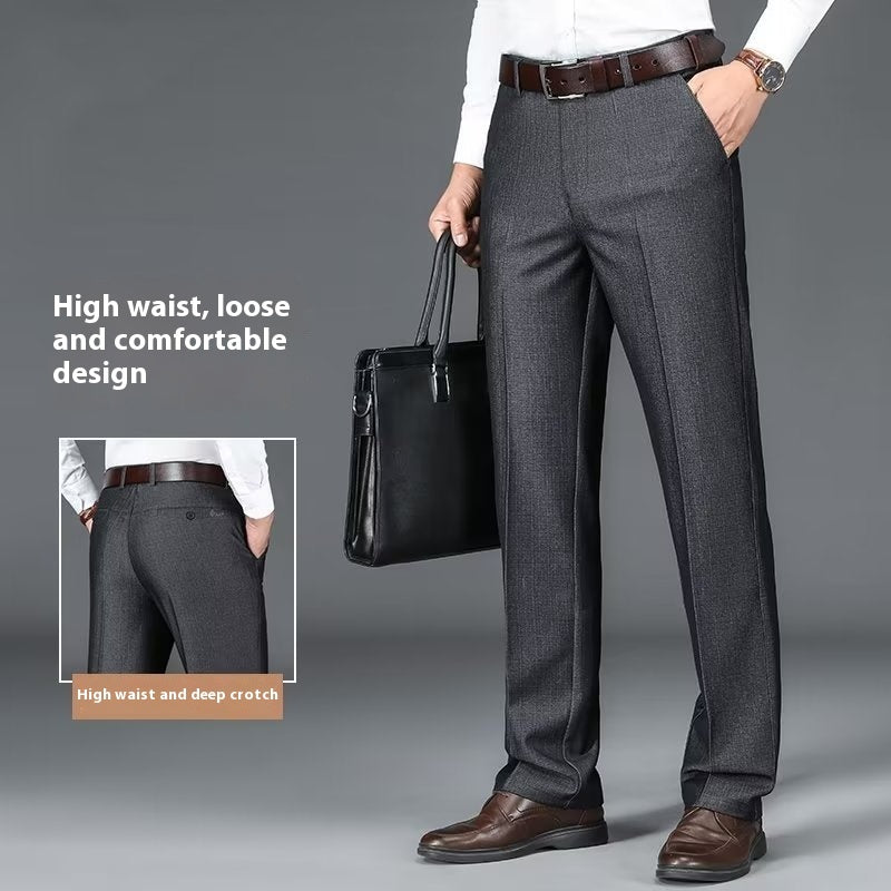 Herren Business Anzughose Drapierte Freizeithose