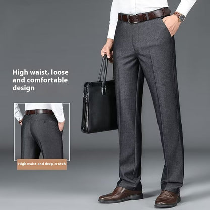 Herren Business Anzughose Drapierte Freizeithose