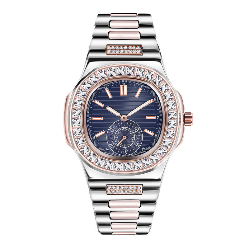 Mens Fashion Alloy Band Diamond Gifts Watches - ARCHSHOPE