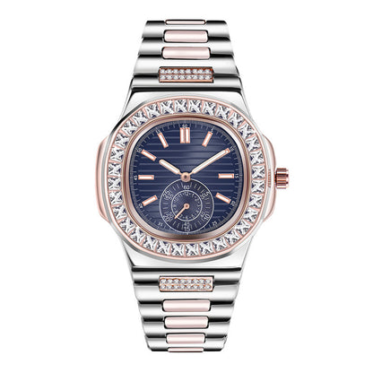 Mens Fashion Alloy Band Diamond Gifts Watches - ARCHSHOPE