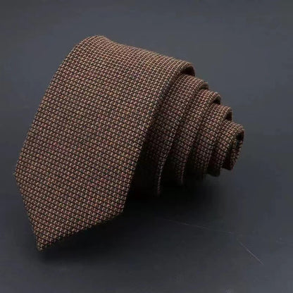 Thickened Sanded Fabric Hand Hit Men's Business Fashion Striped Solid Color Tie Cotton Formal Wear - ARCHSHOPE