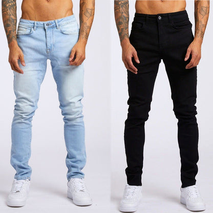 Men's Fashion Casual Slim Fit High Waist Jeans - ARCHSHOPE