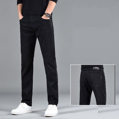 Nouveau jean slim décontracté en coton à jambe droite pour jeunes hommes