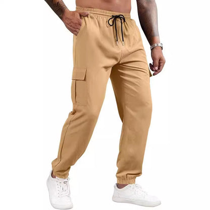 Lockere, gerade Cargohose mit mehreren Taschen