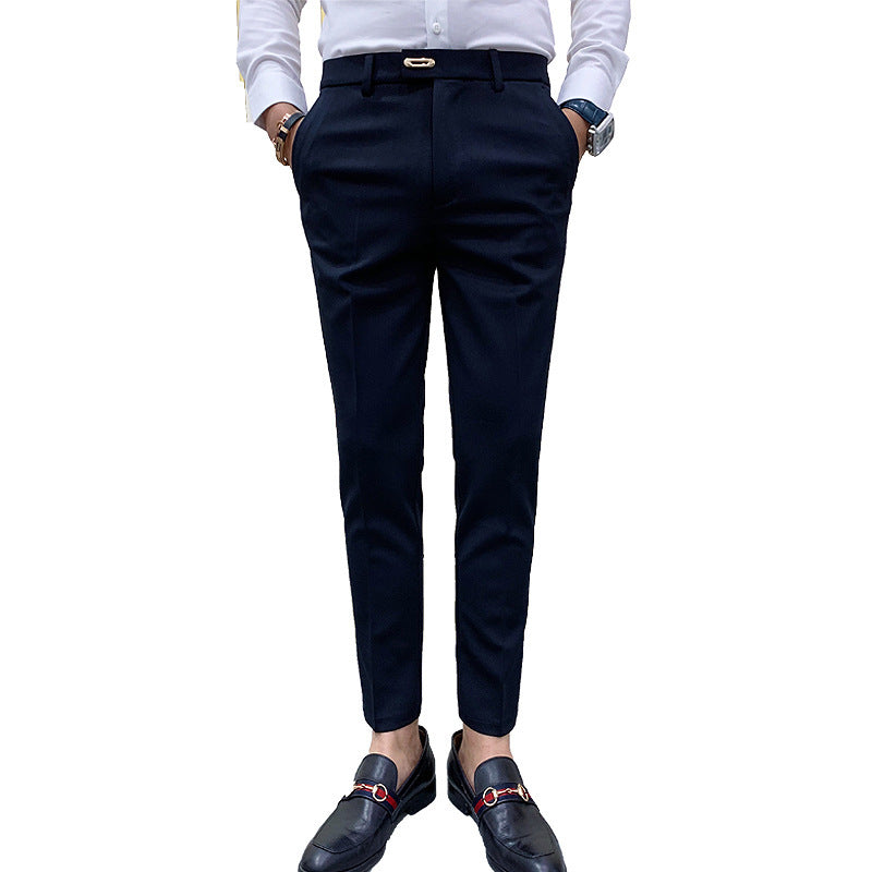 Pantalon de costume moulant pour homme