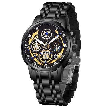 Men's Stainless Steel Multifunction Quartz Watch - ARCHSHOPE