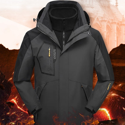 Winter Outdoor Drei-in-Eins-Mantel Warmhaltende Baumwollkleidung Shell-Jacke Baumwollgepolsterter Mantel Für Männer Und Frauen