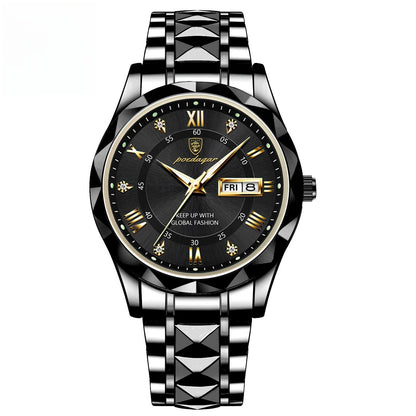 Men's Waterproof Double Calendar Luminous Quartz Watch - ARCHSHOPE