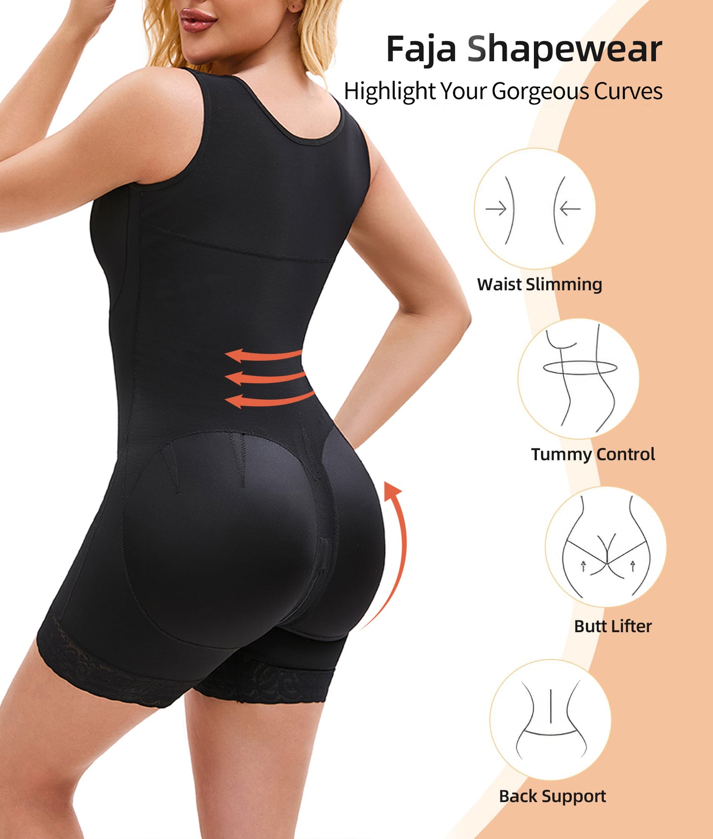 Fajas Colombiana Shapewear For Women Tummy Control Post Surgery Full Body Shaper Butt Lifter With Zipper Crotch Skimsbodysuits Elegant Bodysuit Faja Shaper - ARCHSHOPE
