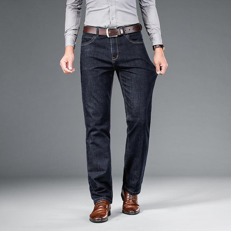 Lockere, gerade Business-Jeans mit verwaschenem Schnitt
