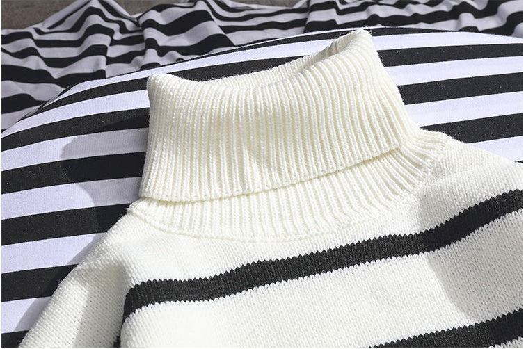 Herbst und Winter Rollkragenpullover für Männer und Jungen Trend All-Match-Linie Kleidung Lazy Wind