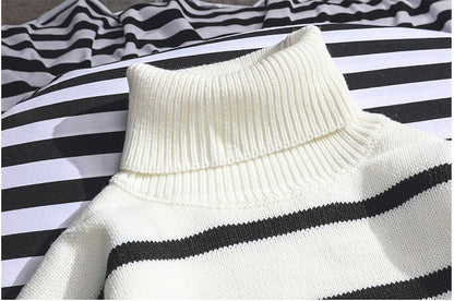 Herbst und Winter Rollkragenpullover für Männer und Jungen Trend All-Match-Linie Kleidung Lazy Wind