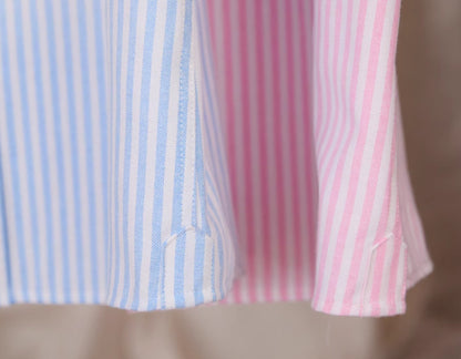 Chemise à manches longues en coton, coupe slim, rayée, respirante, décontractée, pour le travail