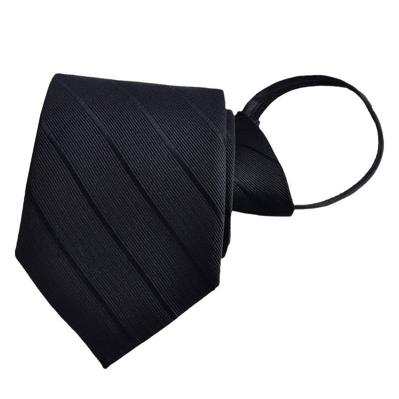Mens Business Formal Zipper Tie With Blue Stripes - ARCHSHOPE