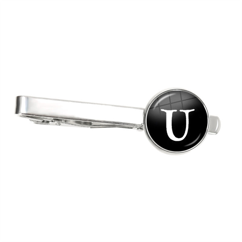 Letter Tie Clip Decoration With French Shirt - ARCHSHOPE