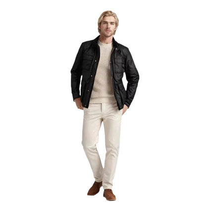 Veste zippée de couleur unie pour homme