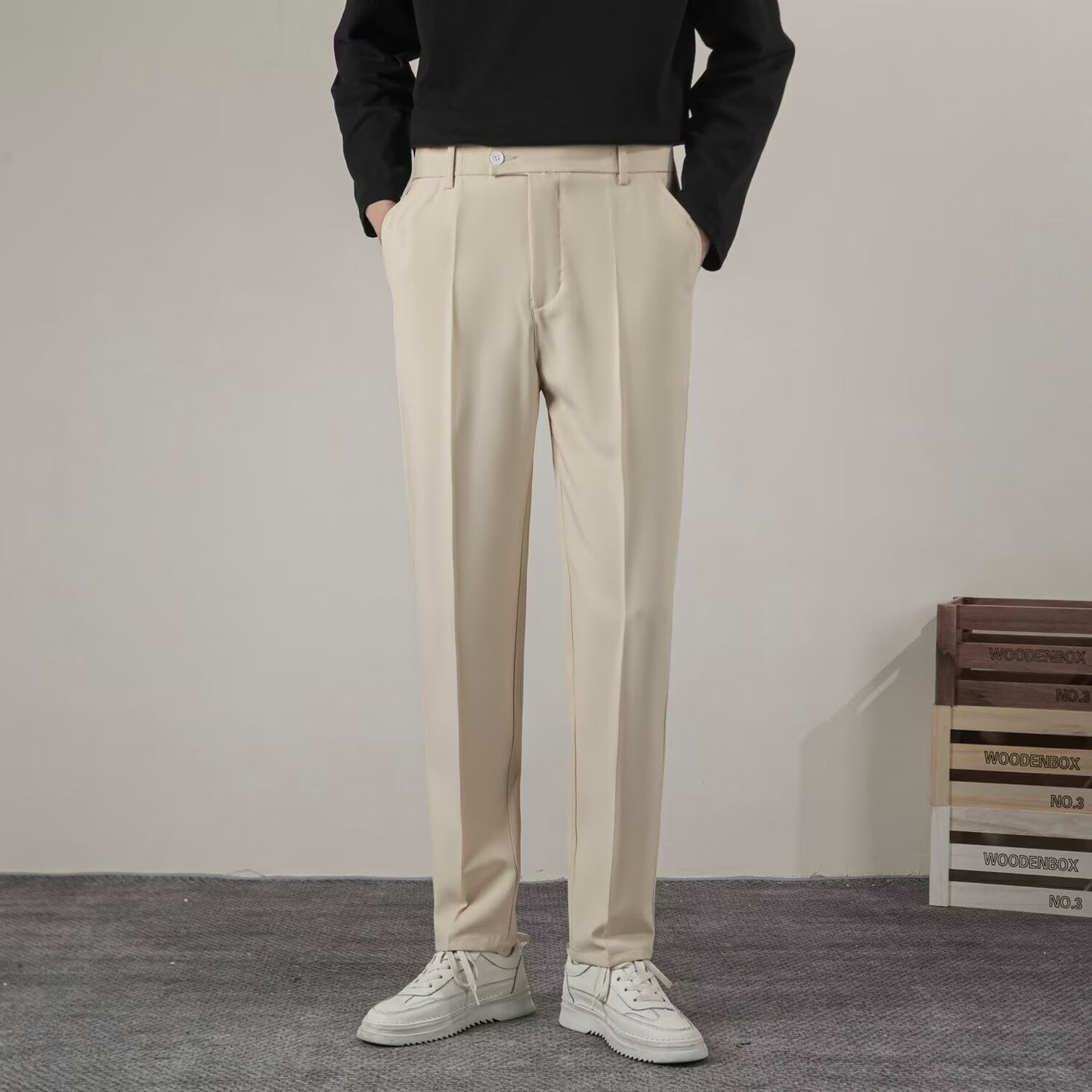 Herren Casual Anzughose Herren Straight
