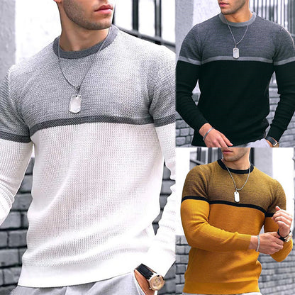 Nouveau t-shirt col rond pour homme, décontracté et tendance, taille L