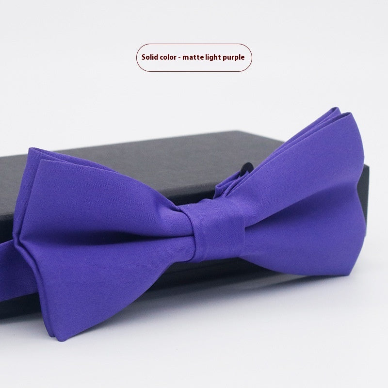 Men's Solid Color Formal Wear Wedding Business Casual Groom Groomsman Bow Tie - ARCHSHOPE