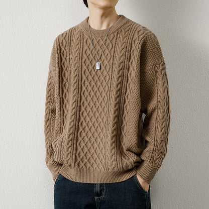 Pull col rond en maille pour homme