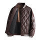 Veste en cuir pour homme, uniforme de baseball tendance pour homme