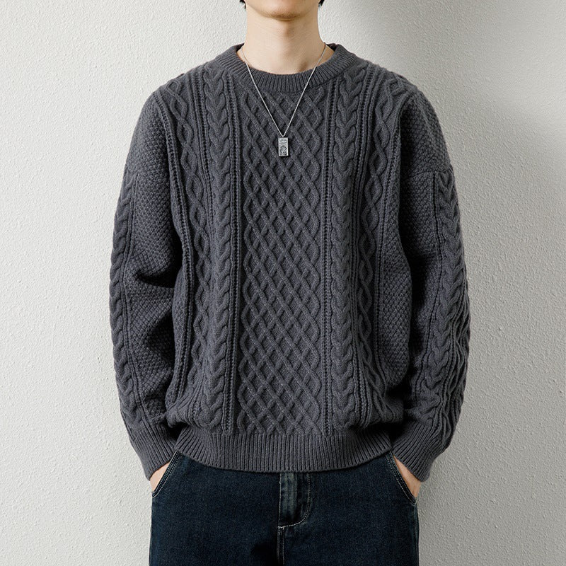 Pull col rond en maille pour homme