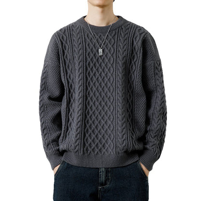 Pull col rond en maille pour homme
