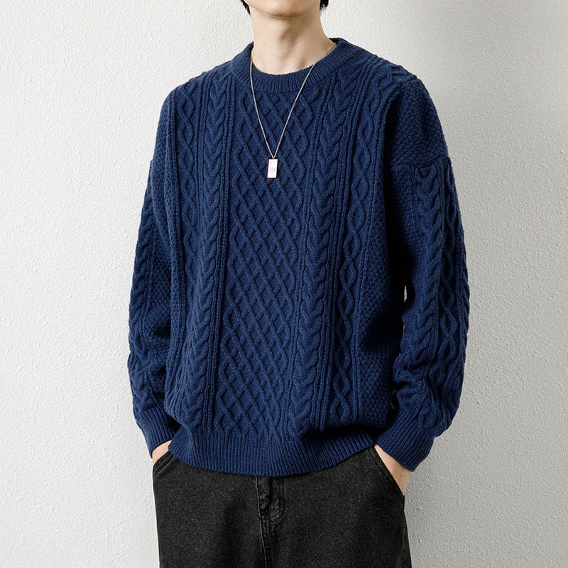 Pull col rond en maille pour homme