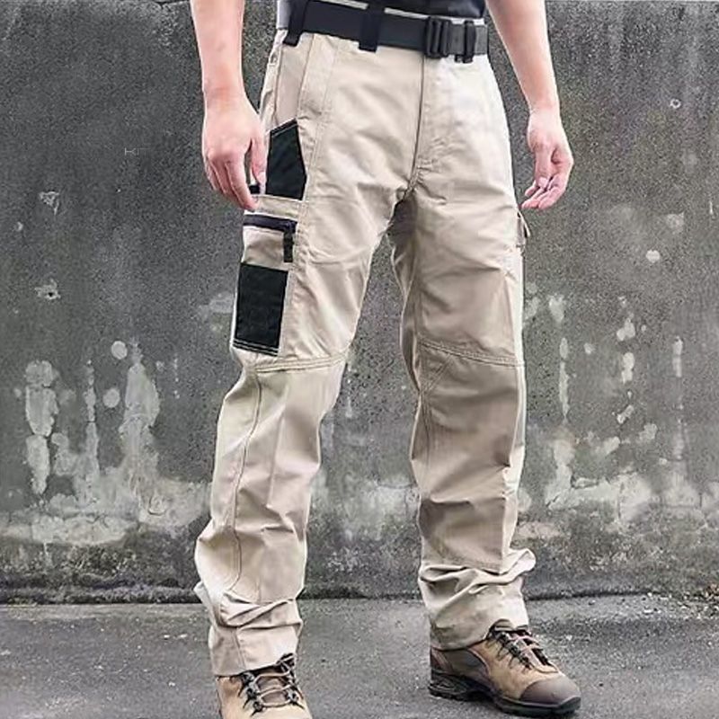 Beetle Outdoor Tactics Herren Frühling und Herbst Atmungsaktive und tragbare Multi-Pocket Loose Camouflage Cargohose