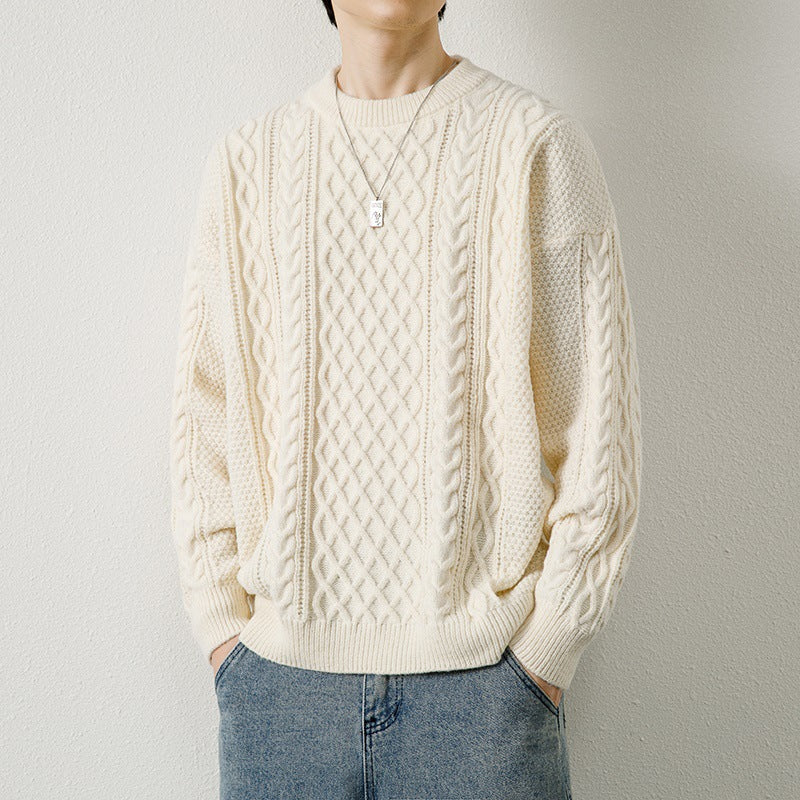 Pull col rond en maille pour homme