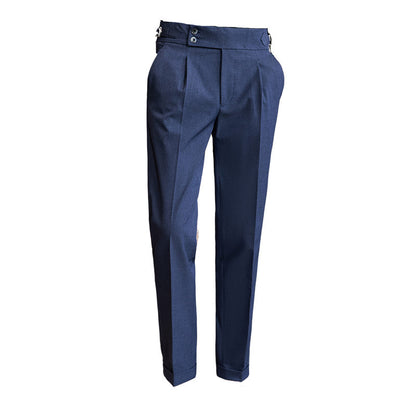 Lässige Anzughose mit hoher Taille und schmaler Passform