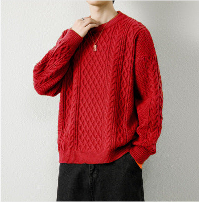 Pull col rond en maille pour homme