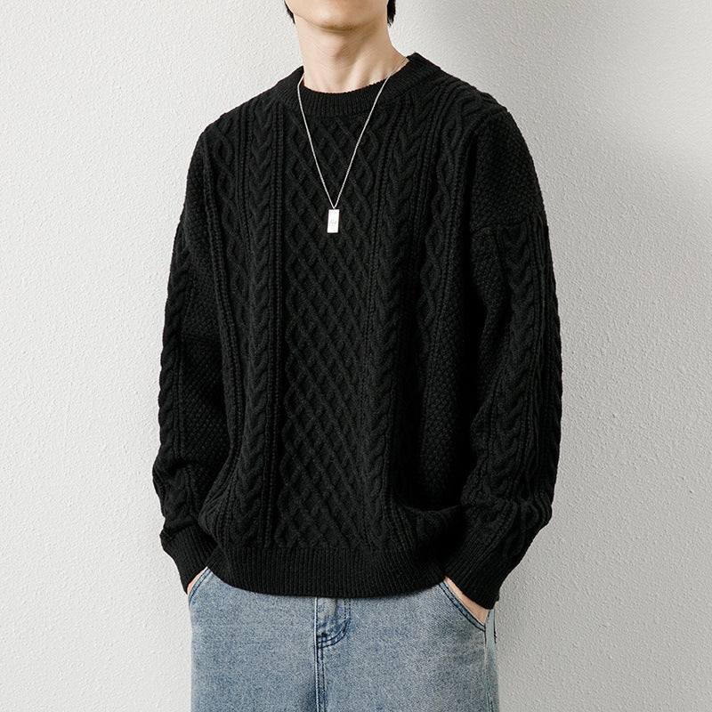 Pull col rond en maille pour homme