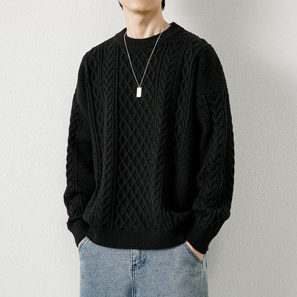 Pull col rond en maille pour homme
