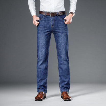 Lockere, gerade Business-Jeans mit verwaschenem Schnitt