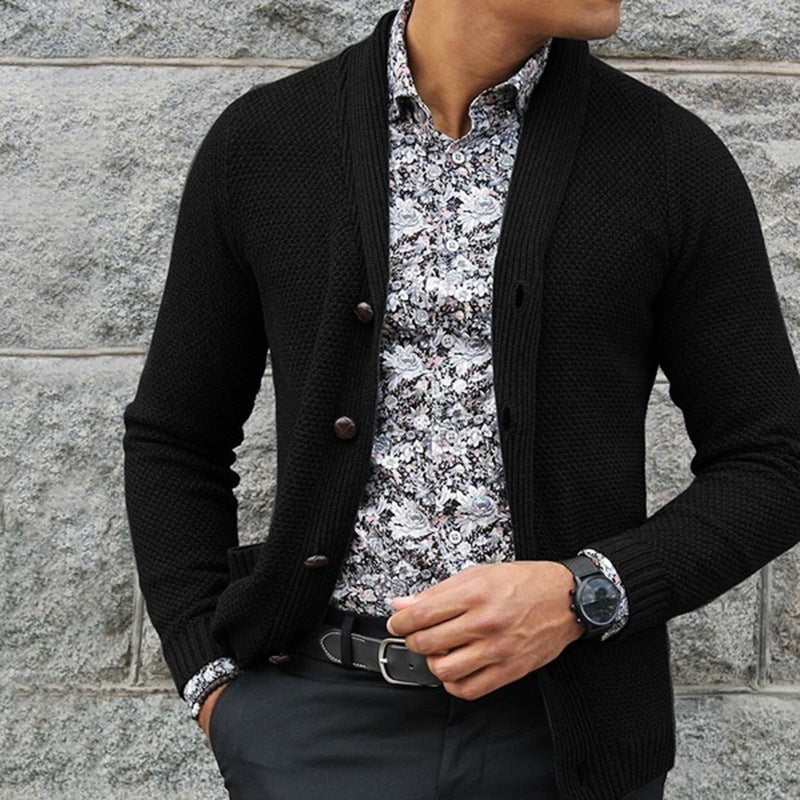 Herren Strickjacke Einreihiges Pulloveroberteil