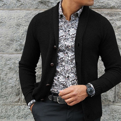 Herren Strickjacke Einreihiges Pulloveroberteil