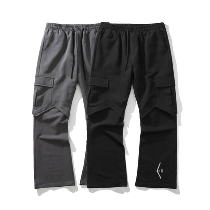 Street Embroidered Flared Loose Herren Freizeithose