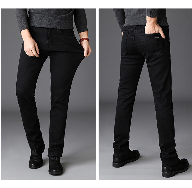 Neue Herren Jeans Slim Straight Black Pants für Männer