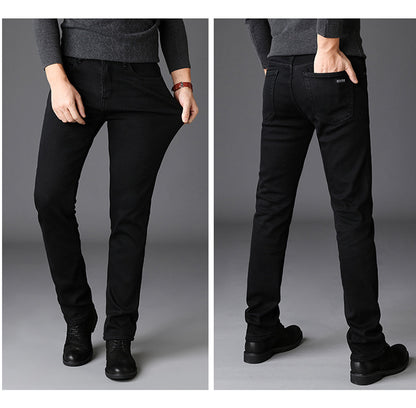 Neue Herren Jeans Slim Straight Black Pants für Männer